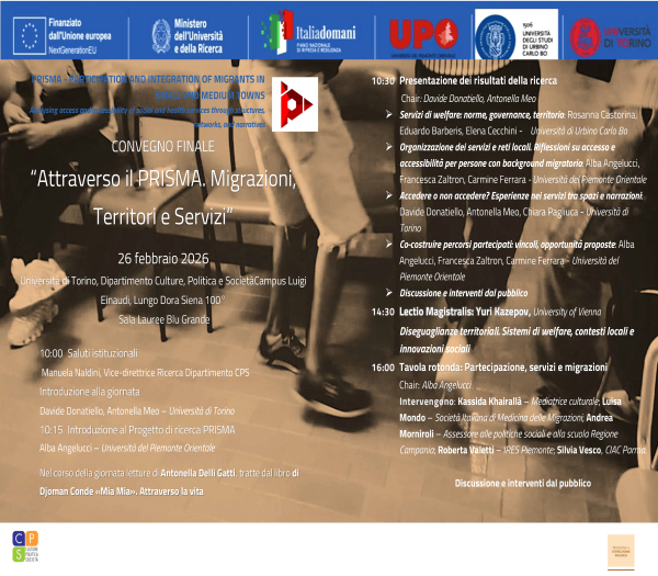 Convegno Finale | Attraverso il PRISMA. Migrazioni, Territori e Servizi