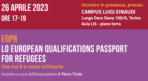 Incontro laboratoriale sull'EQPR - European Qualifications Passport for Refugees | Fatti Ri/Conoscere!
