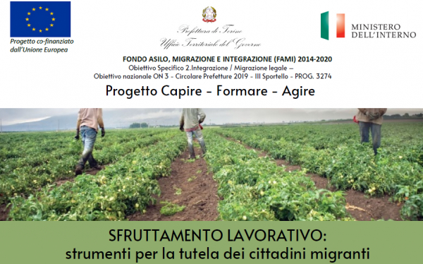 Laboratorio "Sfruttamento lavorativo: strumenti per la tutela dei cittadini migranti"