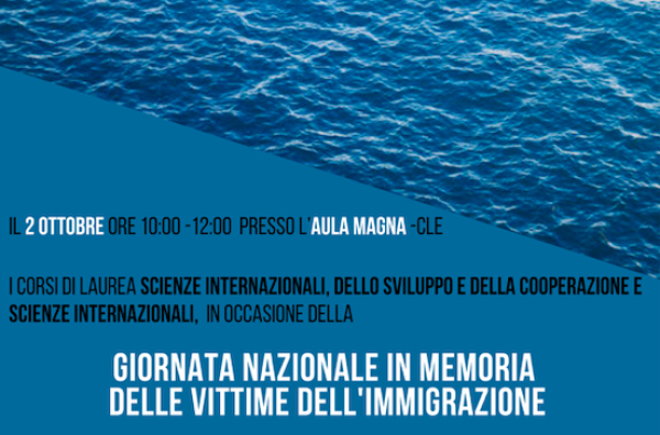 GIORNATA NAZIONALE IN MEMORIA DELLE VITTIME DELL'IMMIGRAZIONE