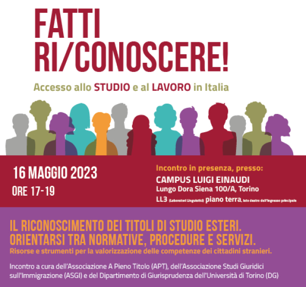 Incontro Il riconoscimento dei titoli di studio esteri | Fatti Ri/Conoscere!