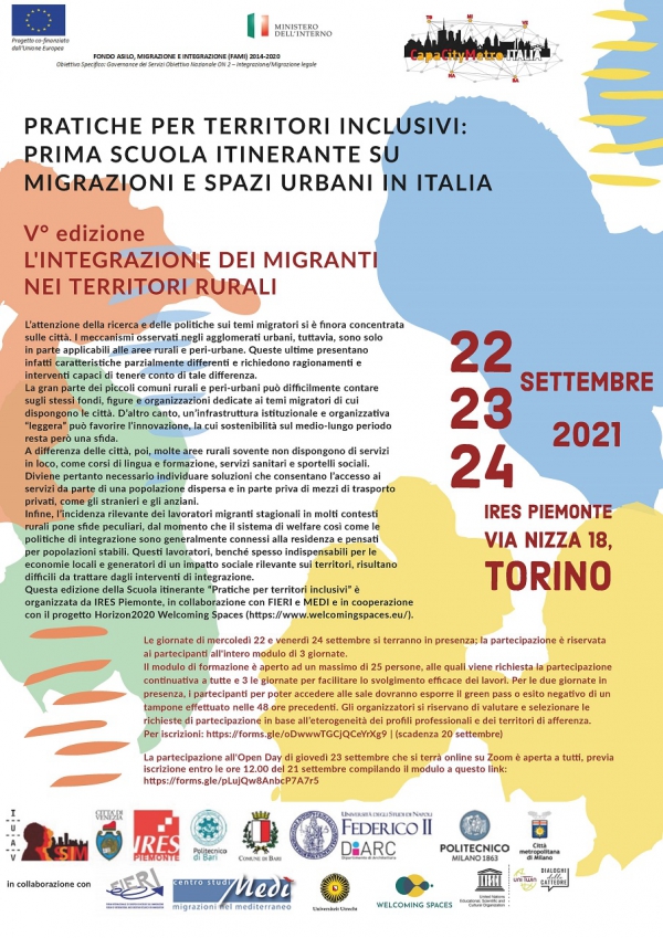 L'integrazione dei migranti nei territori rurali | I° scuola itinerante su migrazioni e spazi urbani in Italia