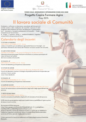 Percorso formativo Il lavoro sociale di comunità | Capire - Formare - Agire