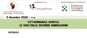 Webinar CITTADINANZA APERTA: LE VOCI DELLE SECONDE GENERAZIONI