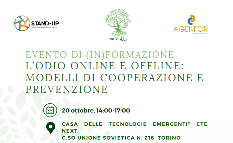 TRUST e STAND-UP - L’odio online e offline: modelli di cooperazione e prevenzione