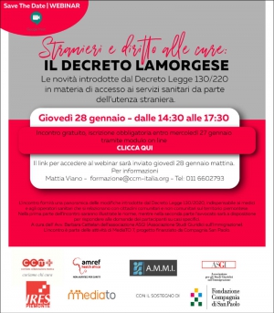 Webinar Stranieri e diritto alle cure - Il decreto Lamorgese | Progetto Mediato