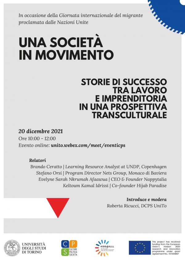 Webinar Una società in movimento - Storie di successo tra lavoro e imprenditoria